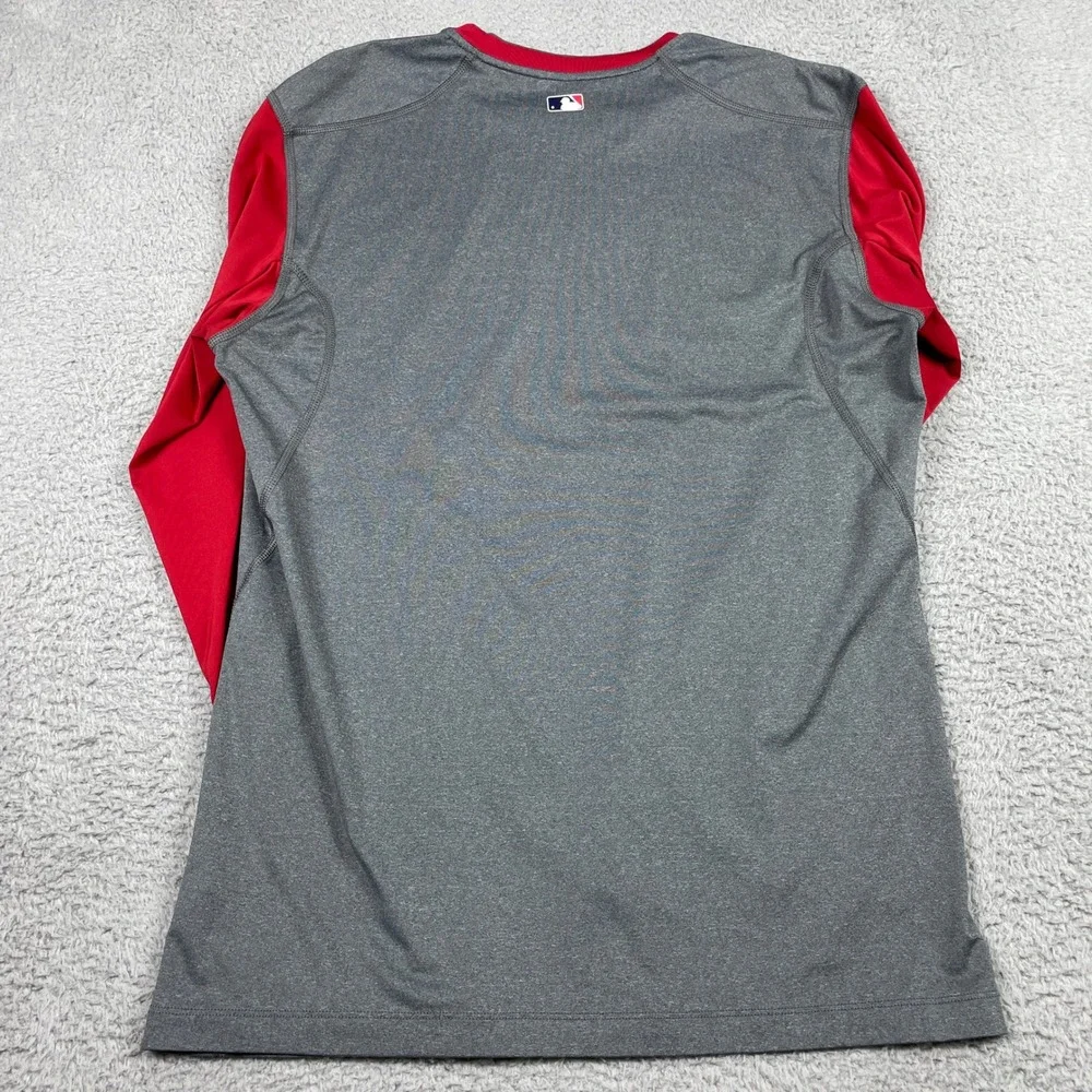 St. Louis Cardinals Nike Pro Shirt Mens Large Gray Red Long Sleeve Fit Dry MLB